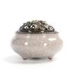 Ice Crack Coil Incense Burner with Fire Cotton Pad 4 Hours Ceramics Incense Cone Censers for Home Decor Ornaments Simple Ashtray 7