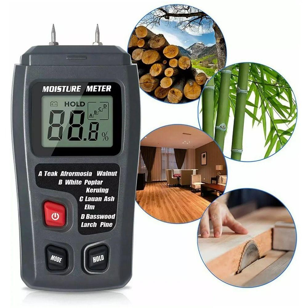 4 Measurement Modes Wall Moisture Detector 0-99.9% Wood Humidity Tester  Flooring