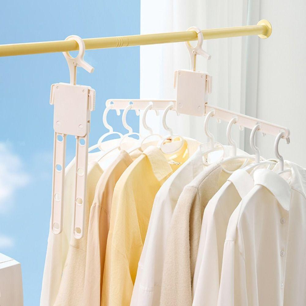 Durable Foldable Clothes Hanger 8-Hole Portable Portable Hanger Windproof Multi-Function Clothes Hook Home & Travel