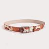 Newest 2.9cmX100cm Wide woman Square buckle Belt dairy cattle Striped Print Ladies Dress Belt Clothing accessories decoration