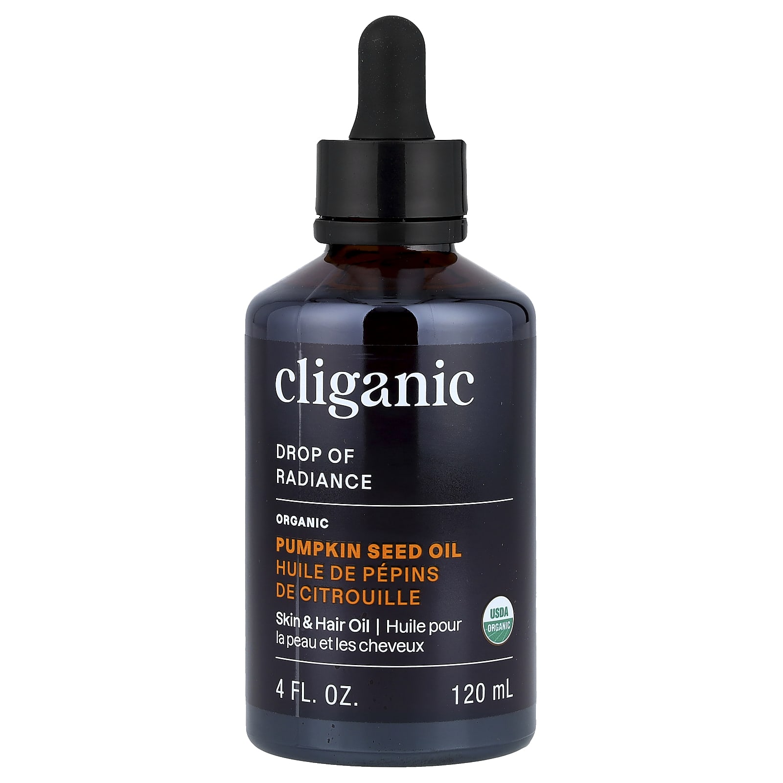 

Cliganic, органическое тыквенное масло, 4 жидких унции (120 мл)