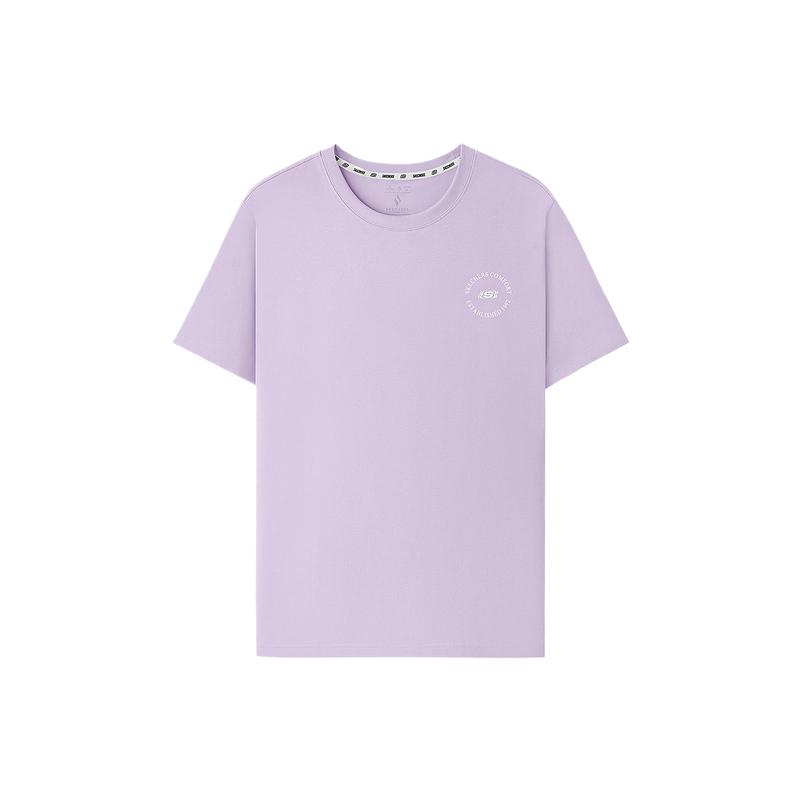 Skechers Sport Alliance Series Fashion Versatile Comfortable Soft Short Sleeve T-Shirt Women Tops L225W276-00KC S