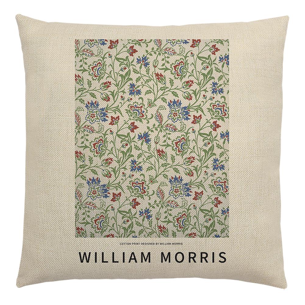 William Morris Painting Cushion Cover for Sofa Throw Pillow Cover Vintage Linen Pillow Case Home Decoration Leaf Plants Printing
