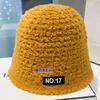 Women's Autumn and Winter Patch Plush Fisherman's Hat Big Head Circumference Korean Version Versatile Warm Japanese Basin Hat Trendy