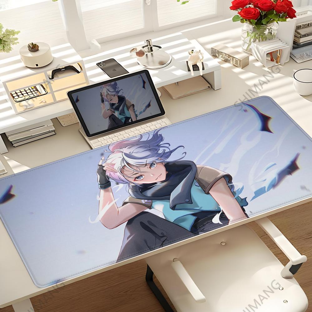 Hot Game Valorant Jett Mouse Pad XXL Gaming Accessories Office Gamer Keyboard Desk Mat NonSlip Laptop Large rubber Mouse pad