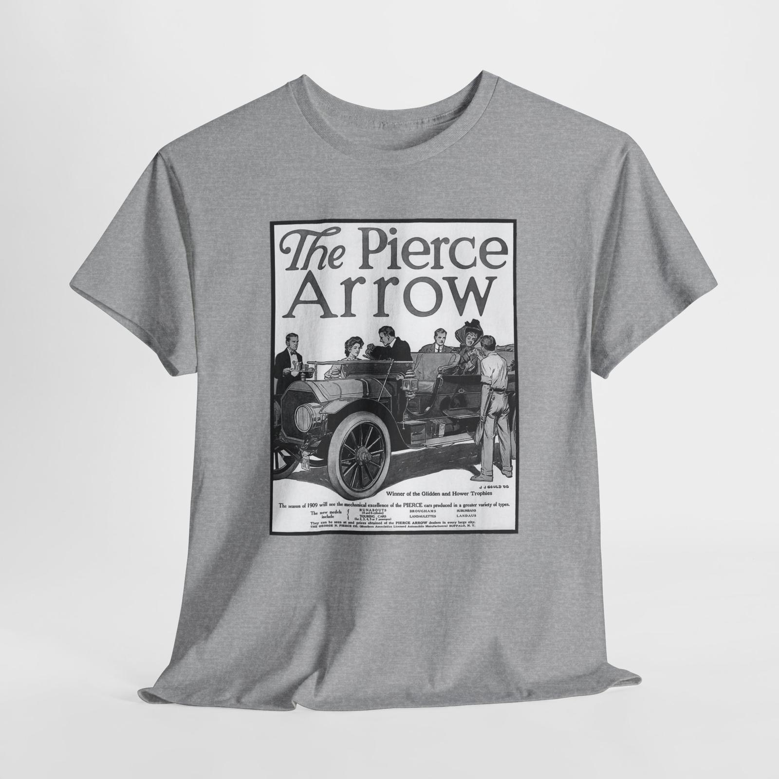

Vintage Pierce Arrow Cars 1908 Unisex Heavy Cotton T-Shirt Mens Womens Tees Top Tee, Classic Car Enthusiast 2XL