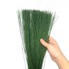 100 Pezzi Filo Floreale Alta Qualità Rivestito in Carta Rami Artificiali Filo di Ferro per Fai da Te/accessorio Fiore in nylon Verde Bianco
