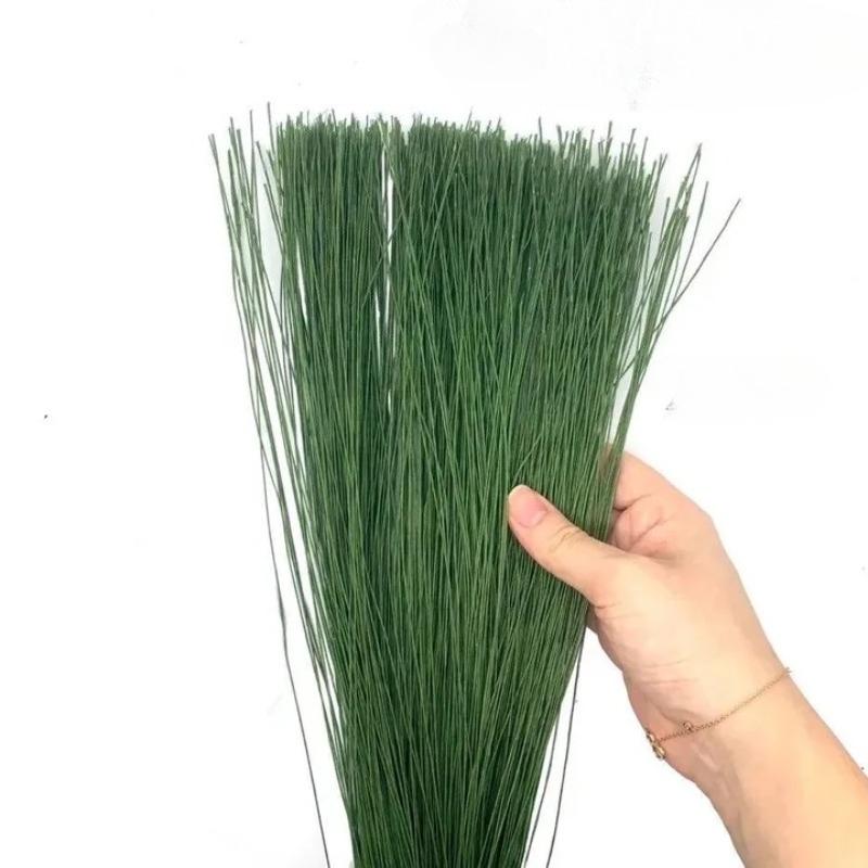100Pcs Floral Wire High Quality Paper Covered Artificial BranchesIron Wire for DIY/nylon Flower Accessory Green White