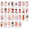 New Waterproof Halloween Horror Wound Scar Face Disposable Temporary Tattoo Scar Sticker