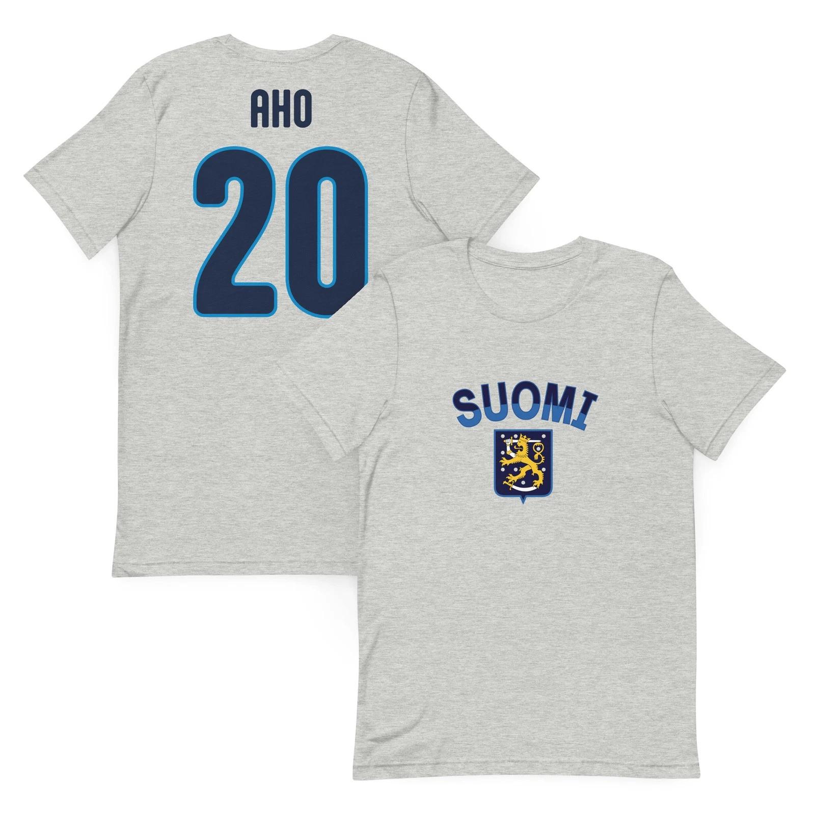 Sebastian Aho #20 Finland Hockey Jersey Shirt Olympics World Cup Hurricanes S