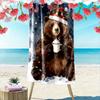 Cozy bear holiday vibes Print beach towel, quick drying, suitable for travel, outdoor sports, jogging, the beach and swimming, gift