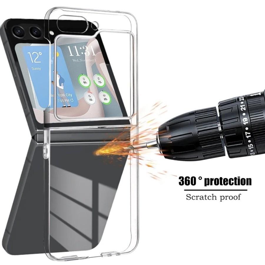 Transparent Ultra Thin Cover Slim Sturdy Scratchproof Hard PC Phone Case for Samsung Galaxy Z Flip 3 4 5 6 7 Clear Back Cover