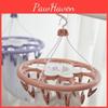 Versatile Round Plastic Hanging Drying Rack For Socks Underwear Baby Clothes With Clips