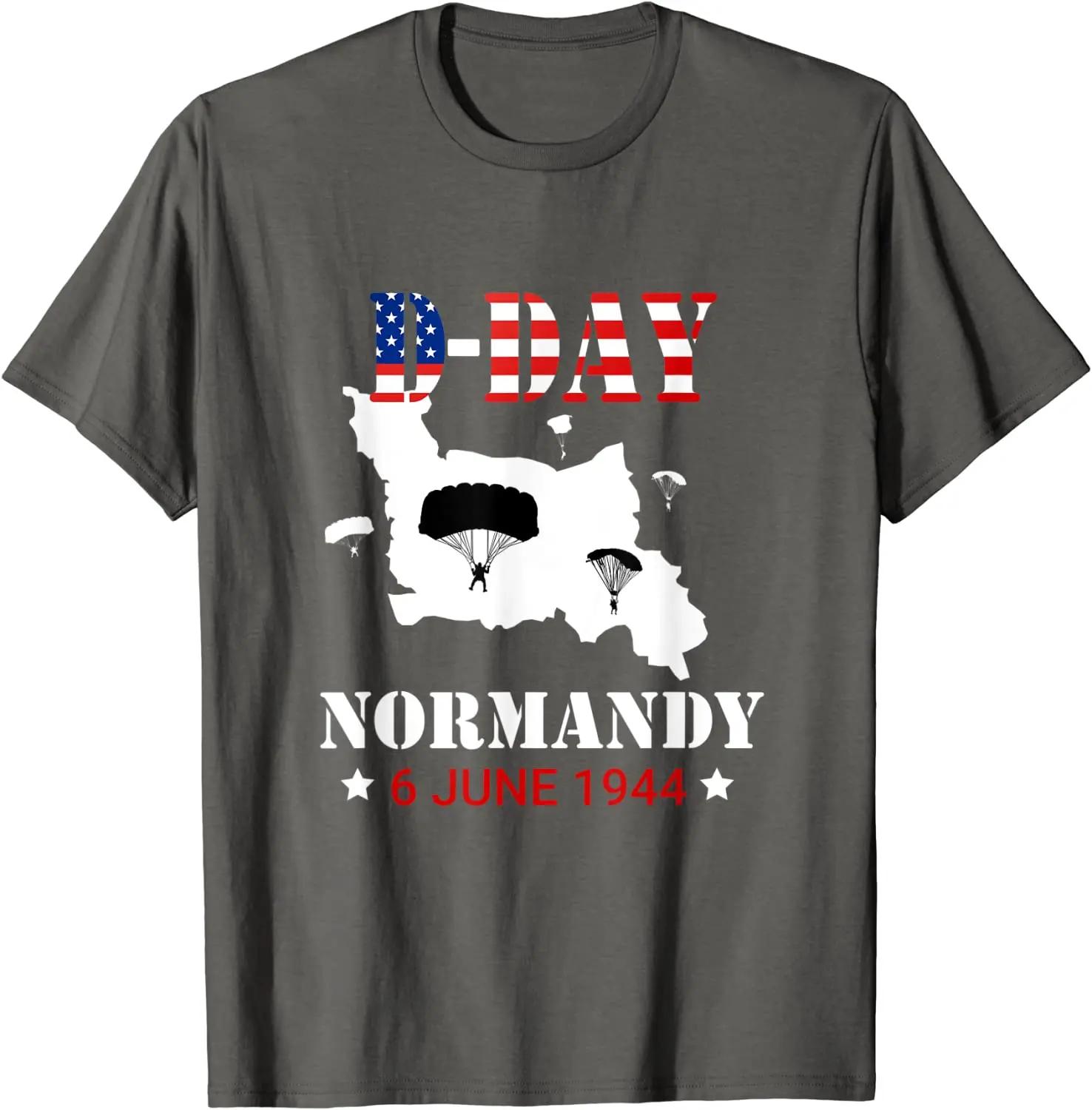 DDay Normandy Paratrooper Normandy 1944 Gifts Men TShirt Short Sleeve Casual 100 Cotton ONeck T Shirt S
