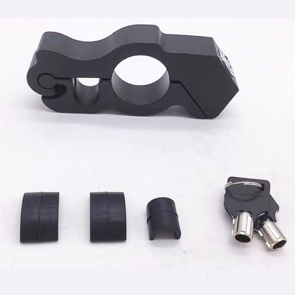 Motorcycle Lock Anti Theft,Motorcycle Grip Brake Throttle Locks,Moped Grips Security Heavy Duty Anti Theft Lock(Black)