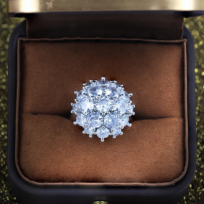 Exquisite White Zircon Sparkle AAA Attending Wedding Party Event Anniversary Gift High Quality Boutique Jewelry