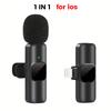 New Wireless Lavalier Microphone Portable Audio Video Recording Mini Mic for iPhone Android Live Broadcast Gaming Phone Mic
