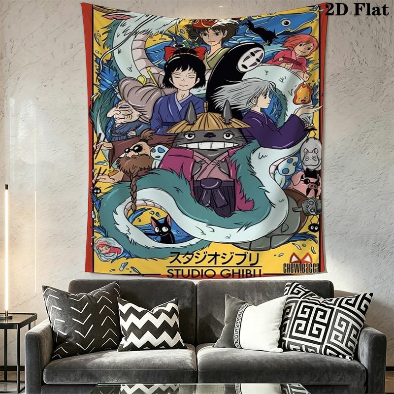 Prinzessin Mononoke Mythische Reise Wandteppich Wandmontage Mode Druck Hintergrundtuch Weihnachtsgeschenk Weich