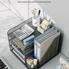 Metal Desktop File Organizer: Office Folder Storage & Bookend Rack