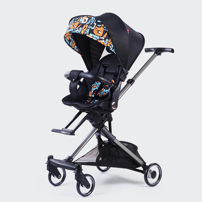 

Hebao Sit & Lie Two-Way Folding Baby Stroller with Shock Absorption жёлтый