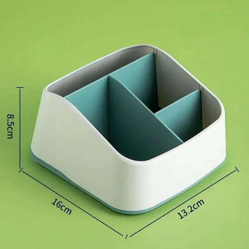 1Pcs New Remote Control Miscellaneous Storage Box Plastic Lattice Desktop Stationery Rack Storages Boxs Home Cosmetics Organizer