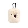 Kim Ha-chan Fleece Mini Key Ring  Carabiner Keychain, Pocket Cover, Portable Pouch, Travel Pouch (Ivory (Kim Ha-chan))