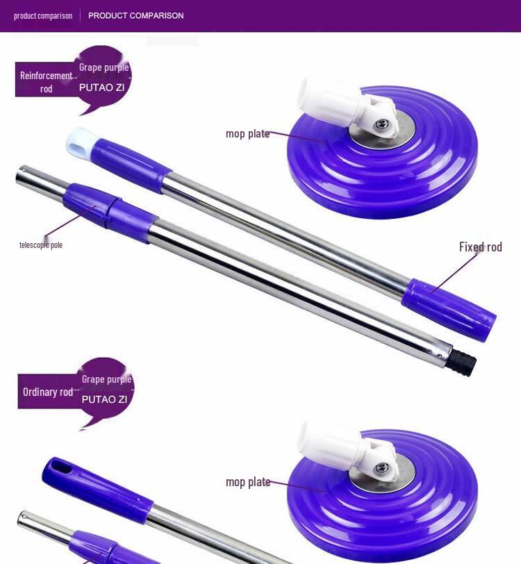 Universeller rotierender Moppstiel mit verstärktem Edelstahlrohr