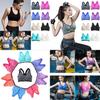 Womens Zip Front Wireless Padded Sports Bra Yoga Cami Push Up Support Top Vests