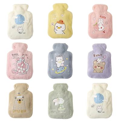 250Ml Cute  Water Bottle Bag Girls Plush Shoulder Hand Warmer Heat Pack Cute Warm Water Bag Hand Warmer  Water Bottle Bag