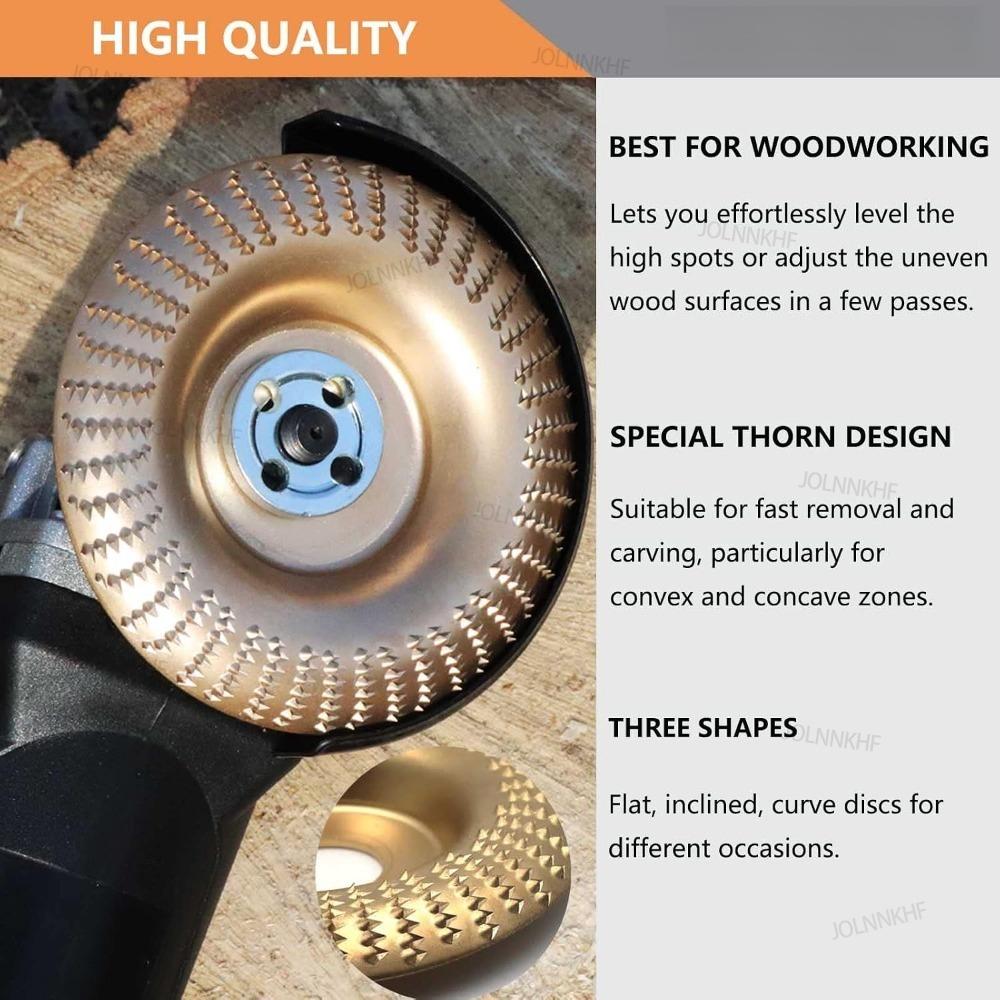 Xiaomi Woodworking Angle Grinder Attachment 4Pcs Wood Carving Disc Set Grinding Wheel Shaping Disc for Wood Cutting Polishing