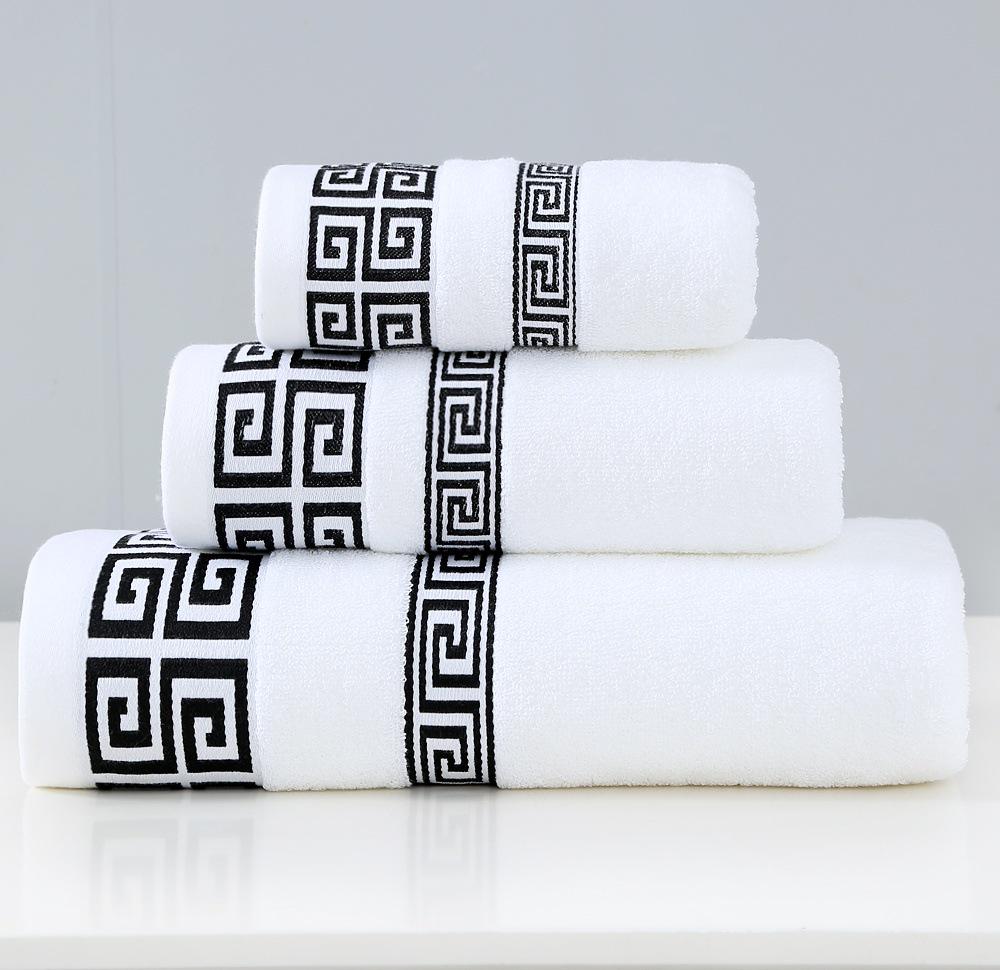 Pure Cotton Solid Color Bath Towel - Thick and Individually Packaged