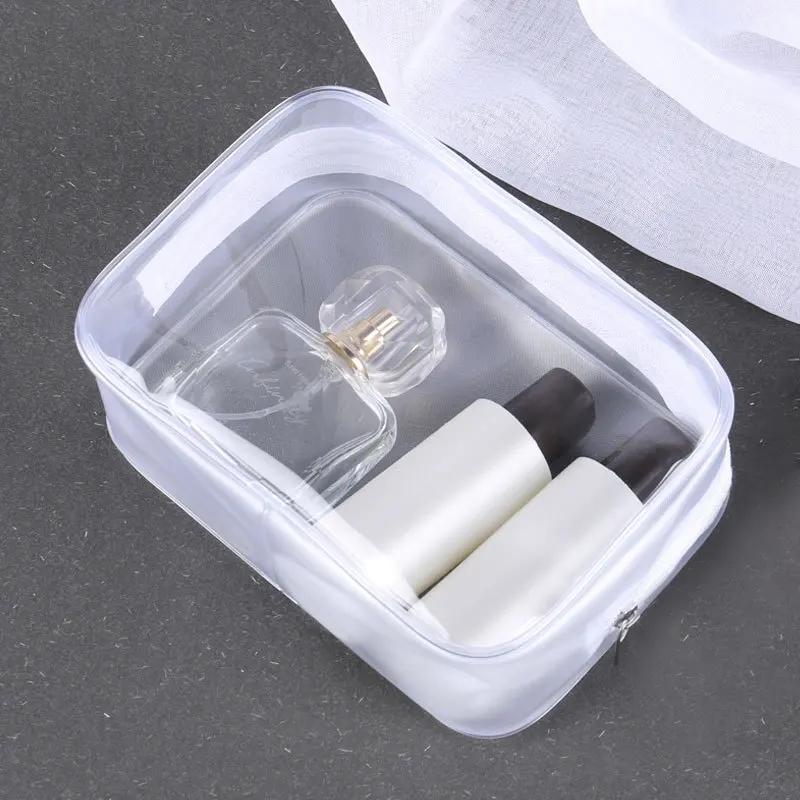 Transparente Reisekosmetiktasche Make-up-Etui Frauen Männer Tragbarer Reißverschluss Make-up-Tasche Beauty Organizer Toilettenartikel Aufbewahrungsbox