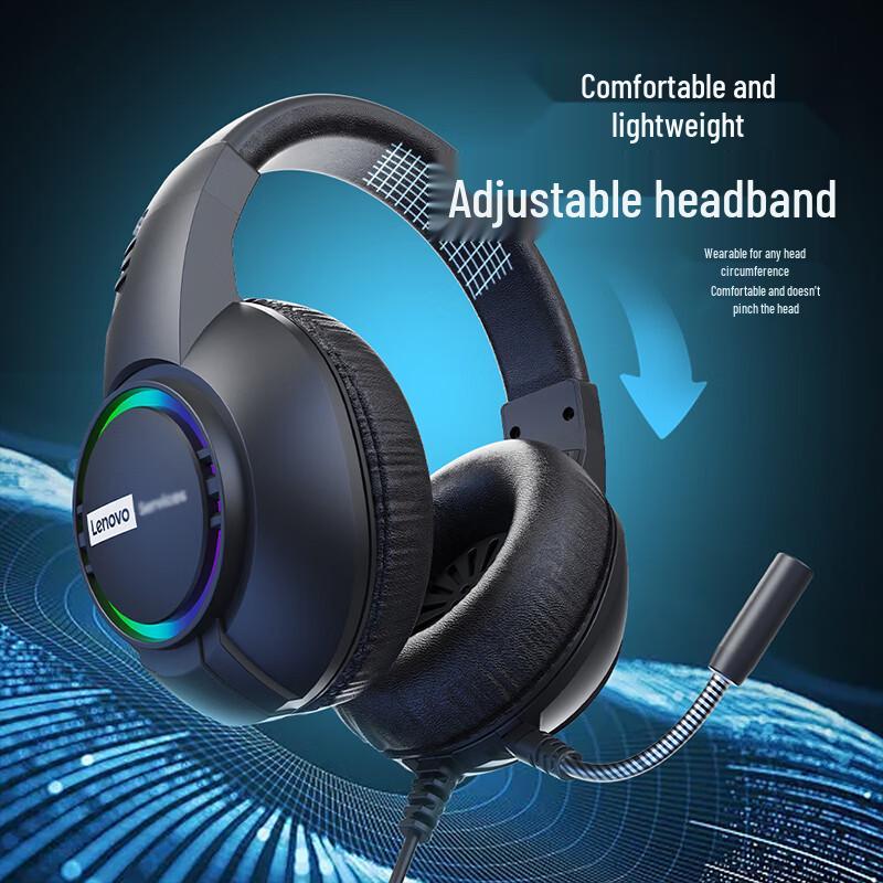Lenovo 7.1 Surround Sound Wired Gaming Headset with Mic
