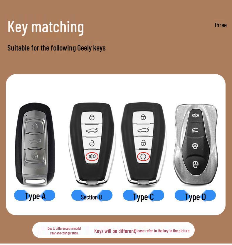 Geely Key Case for New Xingrui, Emgrand GS, Bin Yue, Xing Yue, Boyue Pro, Binrui, Icon, Vision - Male Shell Buckle