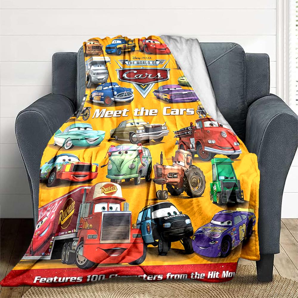 1Pc Cars Characters Showcase Blanket Soft And Comfortable Casual Warm Camping Travel Christmas Halloween Xmas Gift M924419