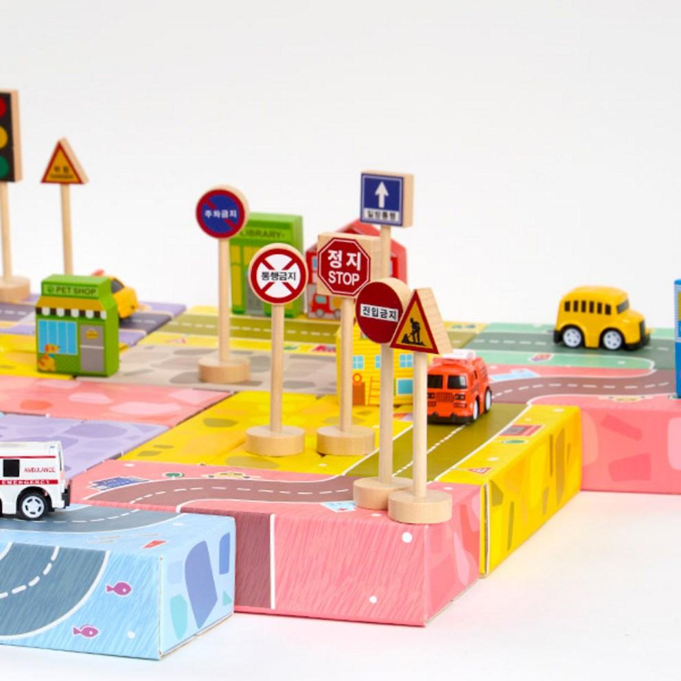 Casby Play Mini Wooden Traffic Light Set, Mixed Colors, 1 Set