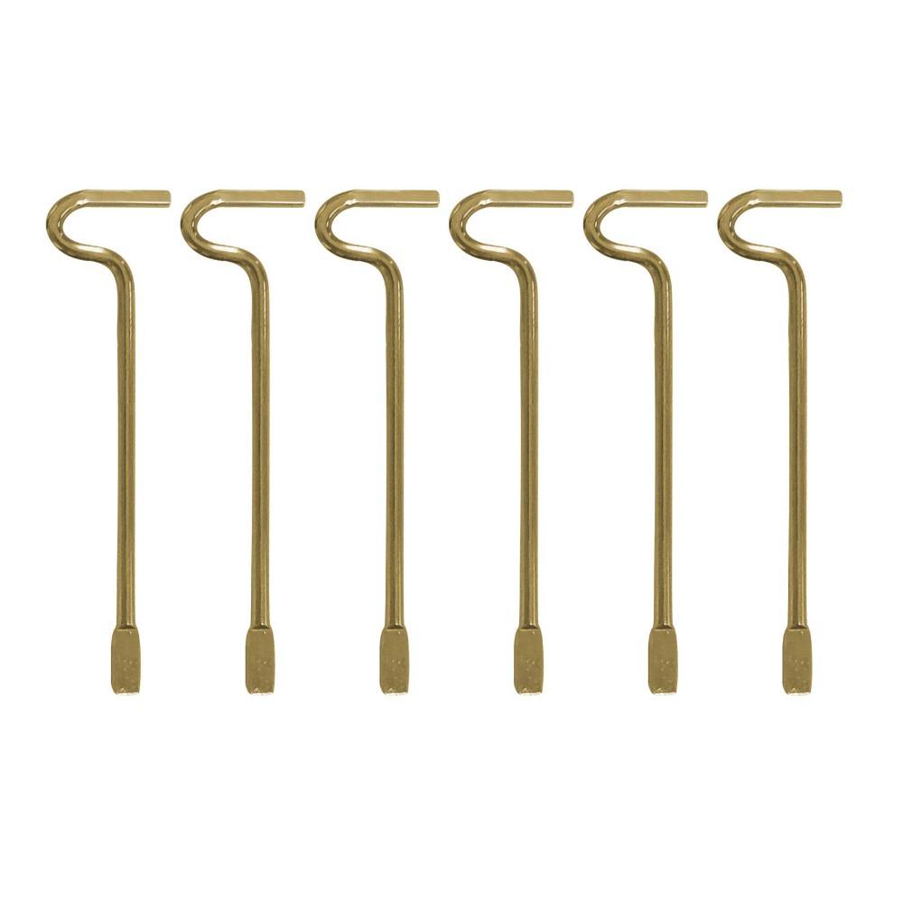 6PCS Compatible Key Iron Emergency Key Release Tool Lockout Safety Interior Emergency Key Bathroom Door Key Unisex Safety