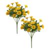 Faux Chrysanthemum Bundle UV Resistant Autumn Artificial Flowers Outdoor Realistic Faux Plants for Patio Porch Window Box Indoor Vase Decor