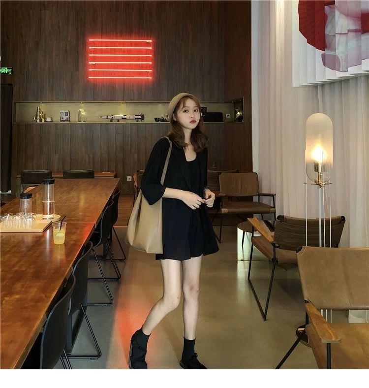 2026 Women's Korean Style 3-Piece Summer Set: Loose Camisole, Shorts & Jacket