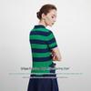Navigare Women's Striped Knit Polo Shirt