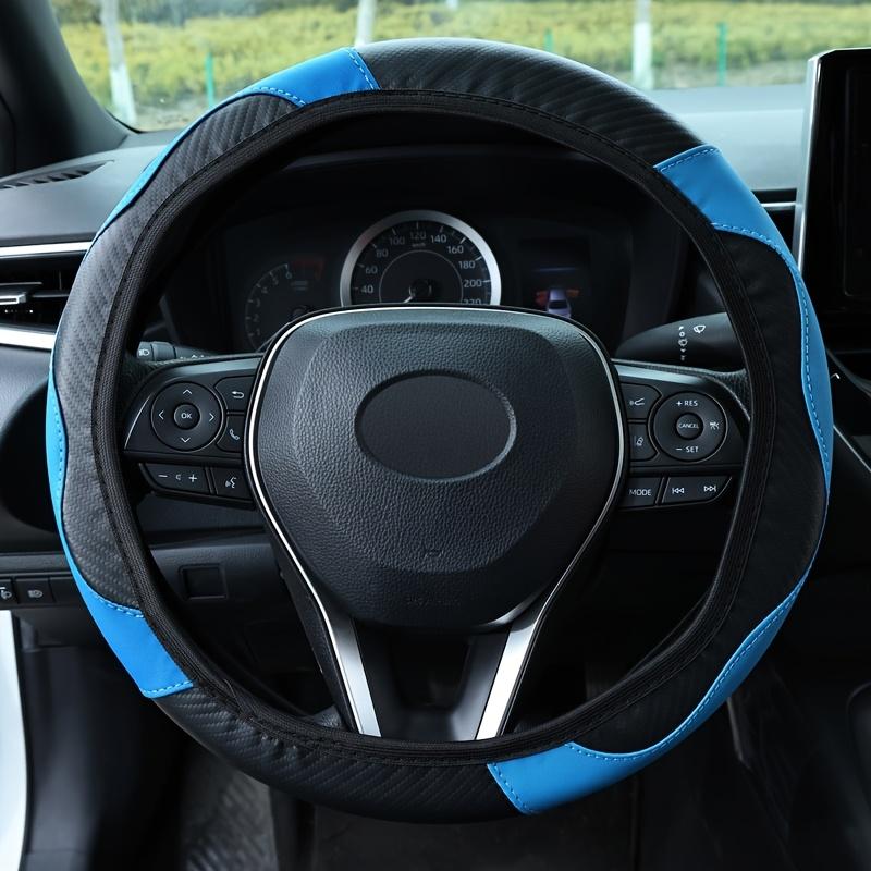 Universal Car Steering Wheel Cover, Carbon Fiber Elastic, Wear-resistant, Non-slip, No Inner Ring, for Car