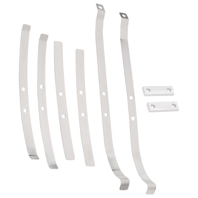 A60durable-Stainless Steel Upgrade Rear Axle Fixed Spring Plate Kit For 1/12 MN82 LC79 RC Car Parts
