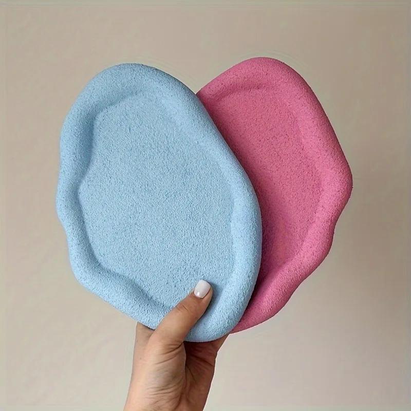 Große Tablettformen mit Rand Oval Rund Silikonformen für Epoxidharz Wolkenförmige Schmuckschale Schale für Schmuck Wegform Squishy