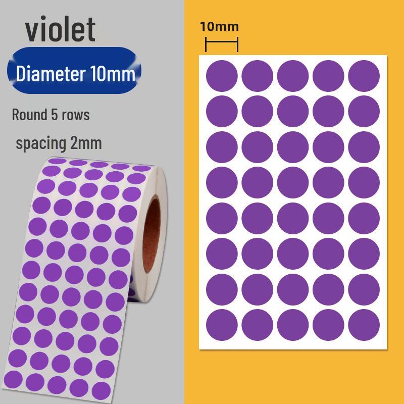 Colorful Self-Adhesive Round Dot Stickers - Writable Small Paper Labels