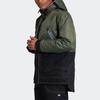 Adidas Originals Color-Block Zip Warm Casual Down Jacket Men Outerwear Black Green GJ6739