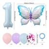 Digital Balloon Butterfly Set Aluminum Film Balloon Baby Blue Children'S Birthday Party Decoration Props