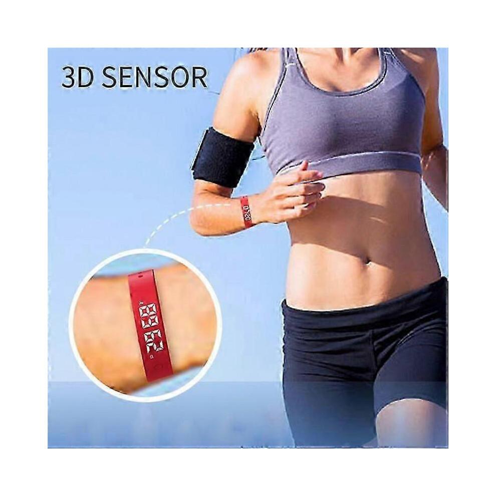 (Red)W5sv Smart Bracelet With Vibrating Alarm, Sleep Monitoring Digital Display Electric Watch