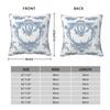 Marie Toile Blueberry Square Pillowcase Polyester Linen Velvet Pattern Zip Decorative Sofa Cushion Case 18