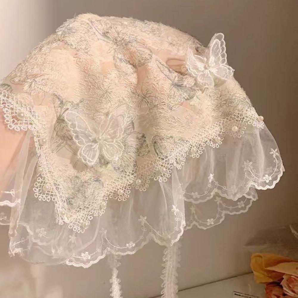 Flower Triangle Bandana Butterfly Triangle Scarf Elegant Lace Hair Scarf  Ladies