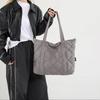 Borsa a tracolla casual da donna in piuma borsa a tote invernale a rombi
